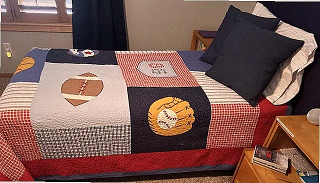 Full Quilt, Charles Street Kids Collection, Sports, Cotton, Red, White, Blue
