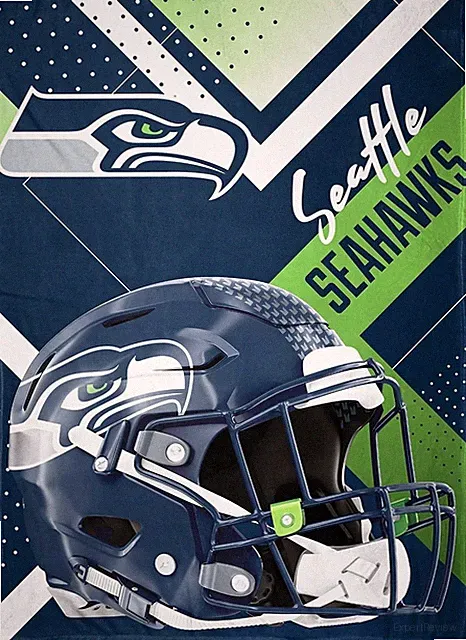 NFL Seattle Seahakws Silk Throw Blanket 55"x70" Brand New Super Soft Cozy Warm