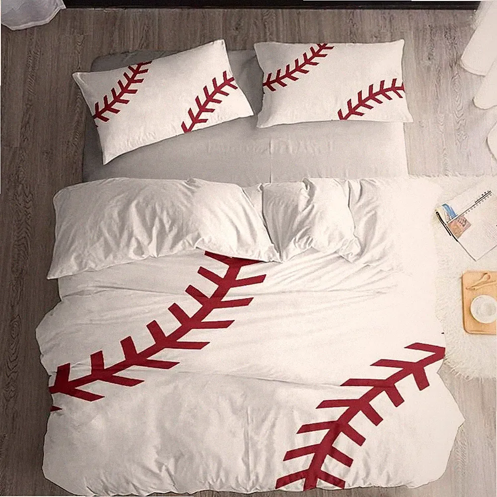 Precise Baseball Sport Series Duvet Cover Bedding Set, Duvet Cover and Pillowcas