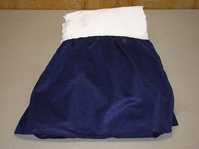 Tailored Bed Skirt ~ Full ~ Sports Mesh Fabric ~ Navy *NEW*