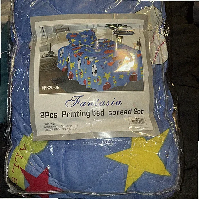 Twin Size Sports Bedspread With Pillow Sham